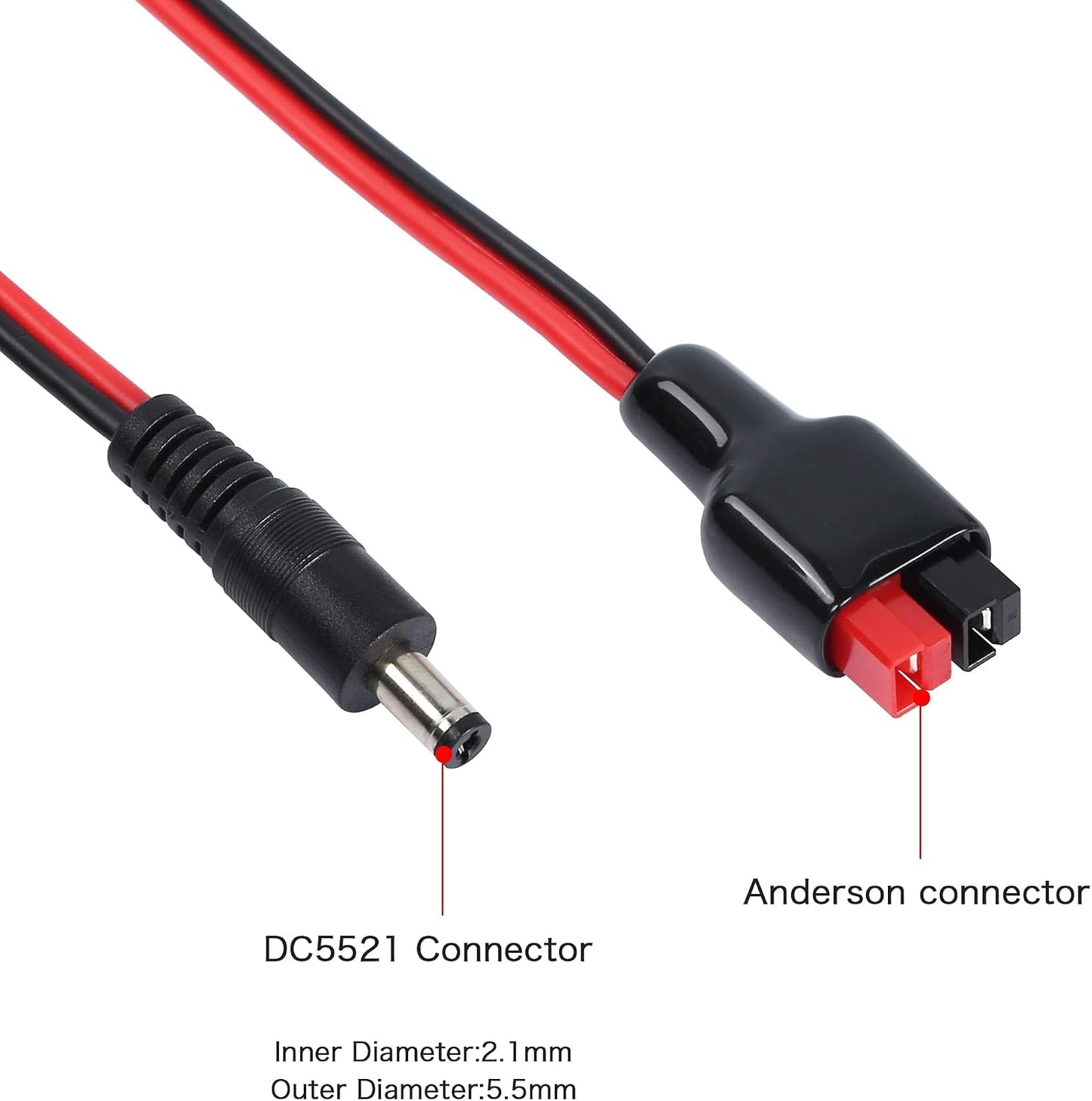 Cable extensión solar 45A 16AWG conector adaptador