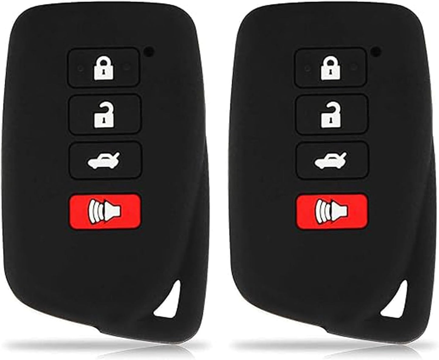 Funda silicona negra llave inteligente Lexus 4 botones pack 2