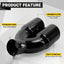 Puntas escape dobles tubo Y acero inox 2.5x3" Negro