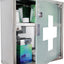 Botiquín acero inox 2 niveles pared 11.8x4.7x11.8"