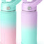 Botella agua aislada niños 18oz sin BPA acero inox 2uds