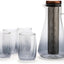 Juego jarra de café frío y vaso doble pared de borosilicato 54 oz con filtro acero inoxidable