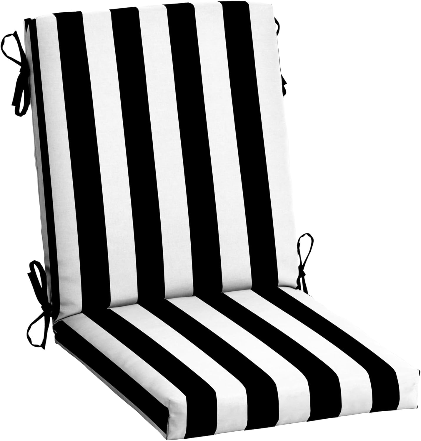 Cojín silla comedor exterior 20x20 rayas negras Cabana