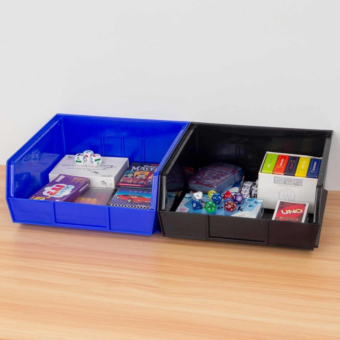 Cajón plástico apilable para almacenamiento