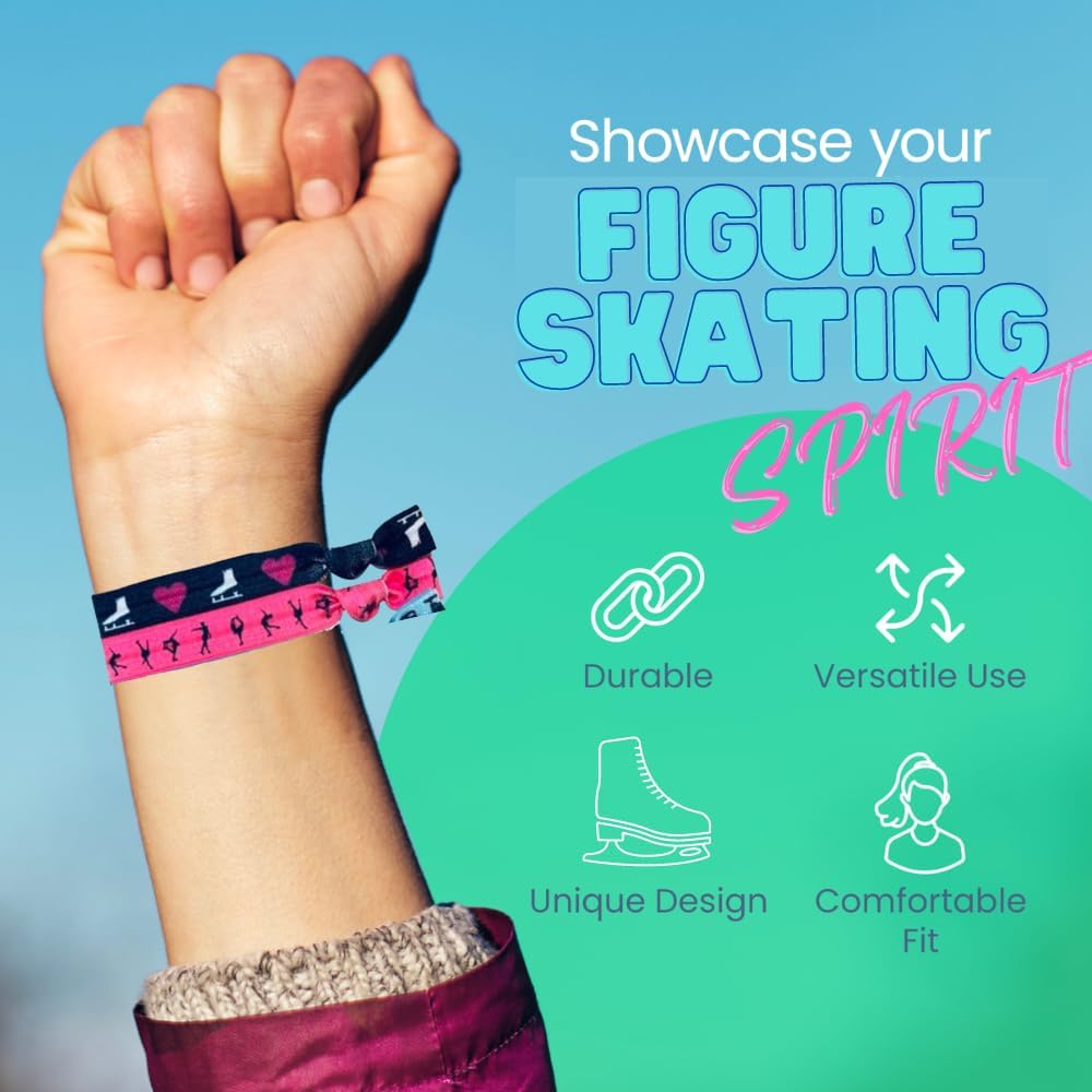 Accesorios patinaje artístico niña rosa/azul 8 pzas