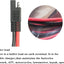 10 Pzas Mazos Cables Desconexión Rápida 12pulg Rojo y Negro
