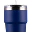 Taza café helado acero inox con pajita 16oz color azul