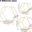 Estantes flotantes hexagonales dorados set 3