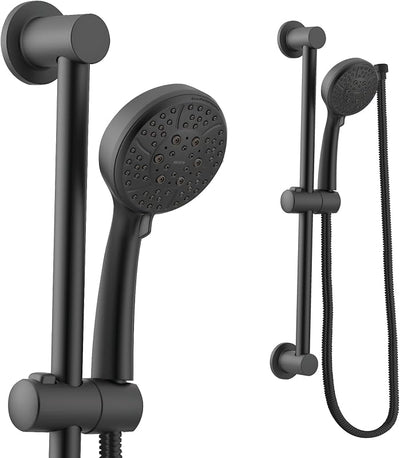 Cabezal ducha desmontable 4 pulverizaciones negro 69pulg