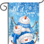 Bandera jardín muñeco nieve azul diseño let it snow señal navidad
