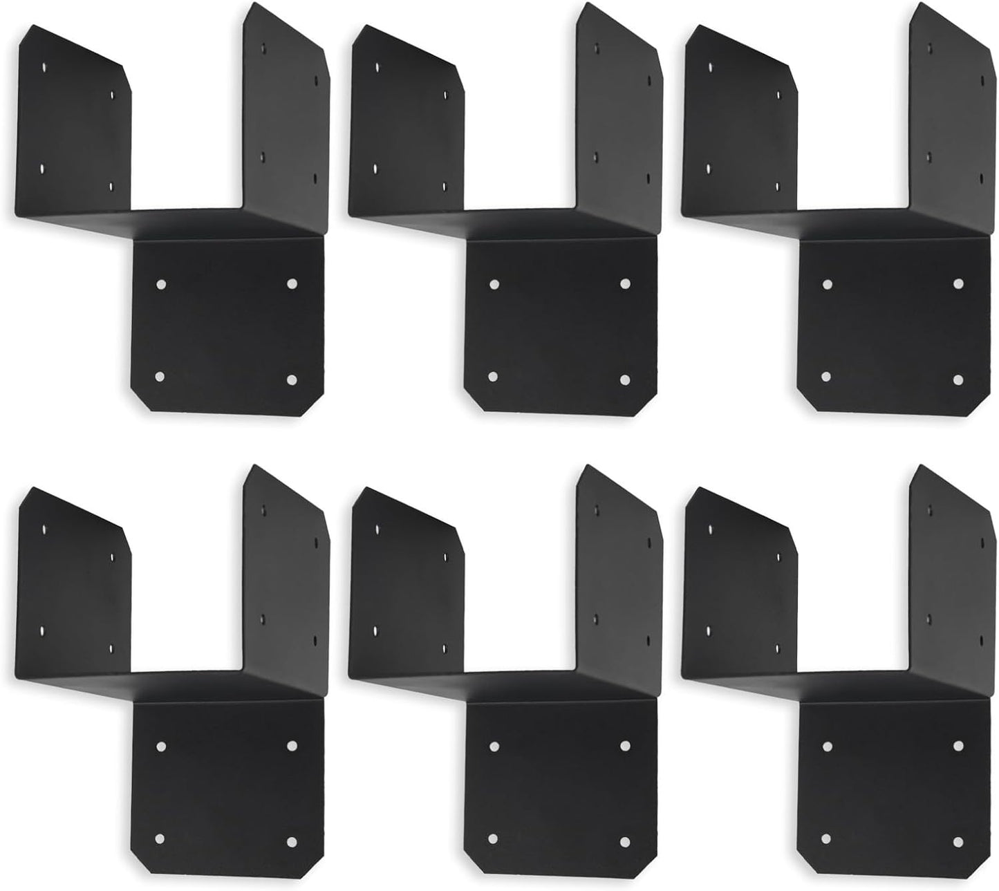 6 Conectores Anclaje Poste Acero Carbono 4x4 4x6 4x8