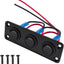 Panel interruptor basculante 3 bandas LED azul DC 12V 20A