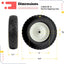 2 Ruedas Carretilla 4.80-8 Cubo 3-6" Rodamientos 3/4" Kit