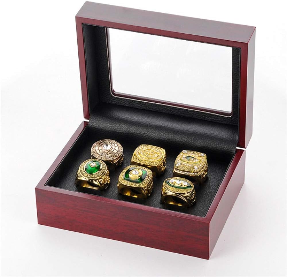 Caja madera anillos grandes campeonato 6 agujeros