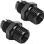 Adaptador M16x1.5 a 6AN macho aluminio negro set 2