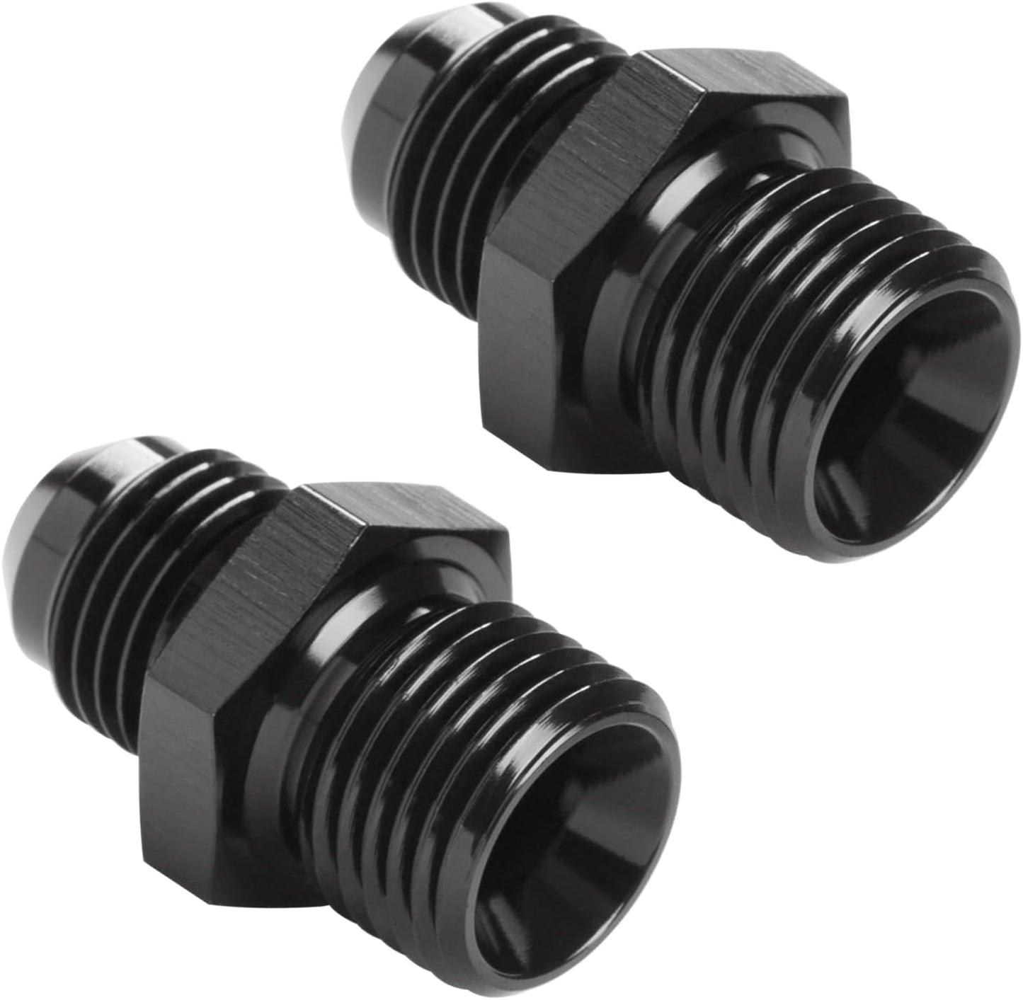 Adaptador M16x1.5 a 6AN macho aluminio negro set 2