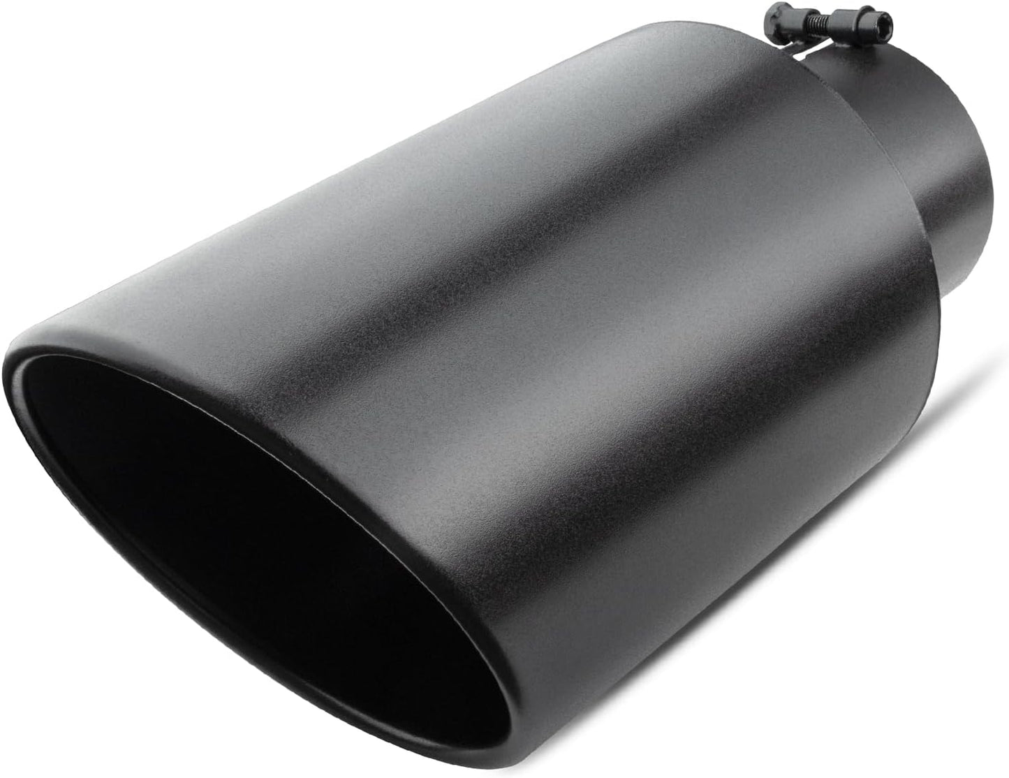 Cola escape acero inox 5x8" 15" corte angular