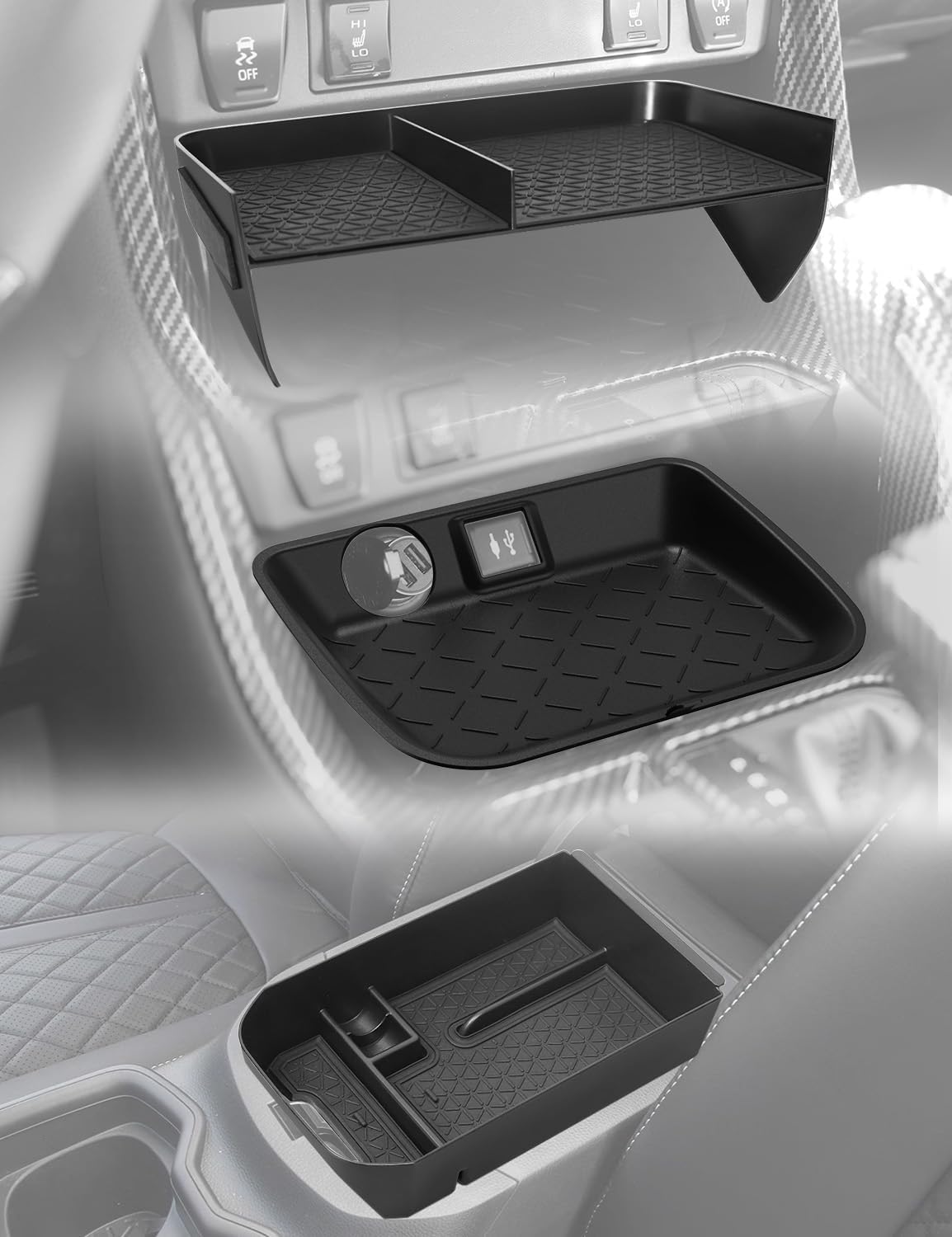 Bandeja organizadora consola RAV4 19-25 3 Pzas