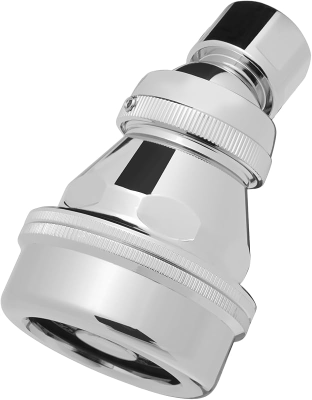 Cabezal ducha latón 2.5 GPM disco rociador cromado