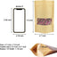 100 Bolsas Kraft Resellables con Ventana 4.7x7.9"