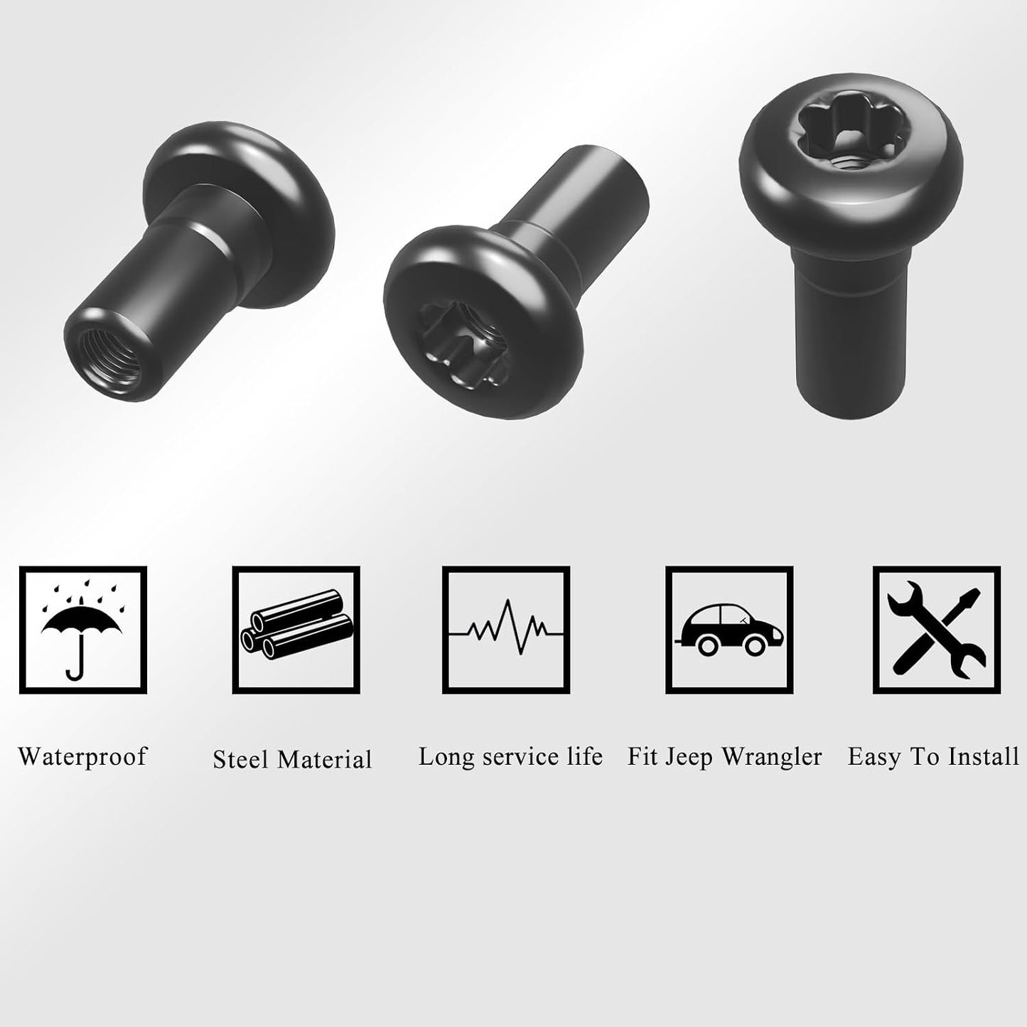 Tuercas bisagra puerta Jeep Wrangler JL JLU 2018-23 4 Uds