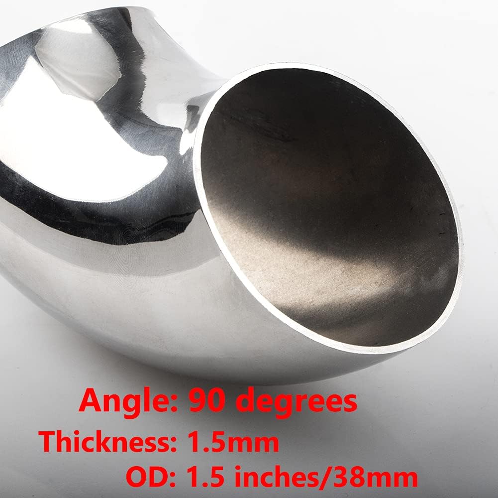 Codo 90° acero inox 1.5" para escape modificado