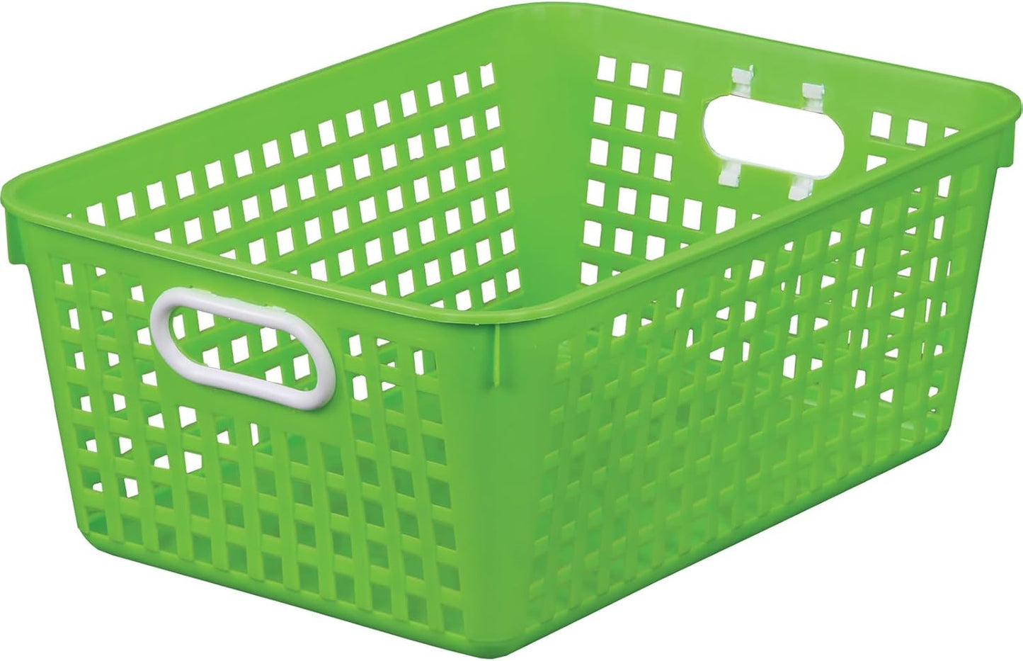 Cesta plástico para libros y juguetes 13.25x10x5.5 verde
