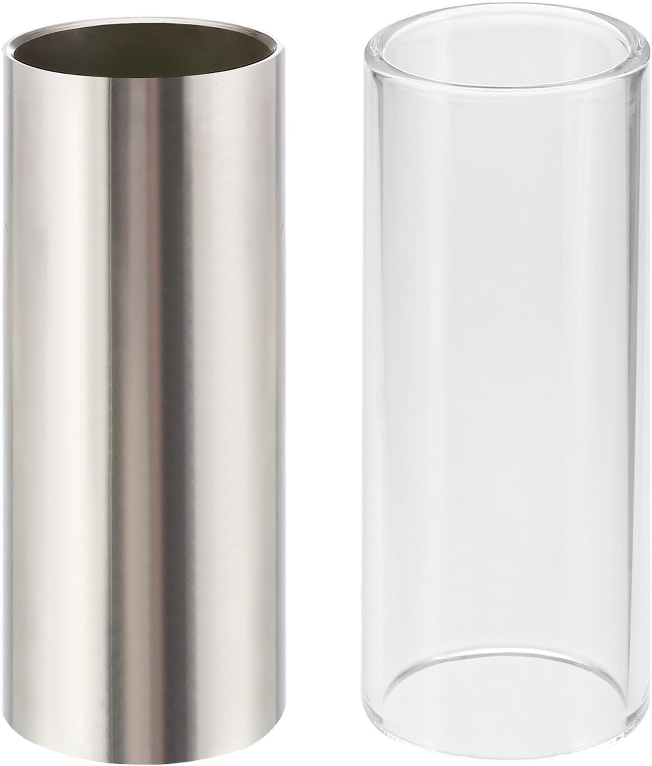 2 Pzas Soporte Cristal Acero Inox para Guitarra 2.4in
