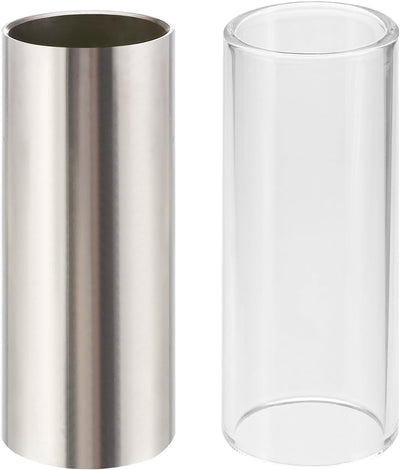 2 Pzas Soporte Cristal Acero Inox para Guitarra 2.4in