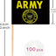100 Banderas Palillo Dientes Escudo Dorado Militar Usa