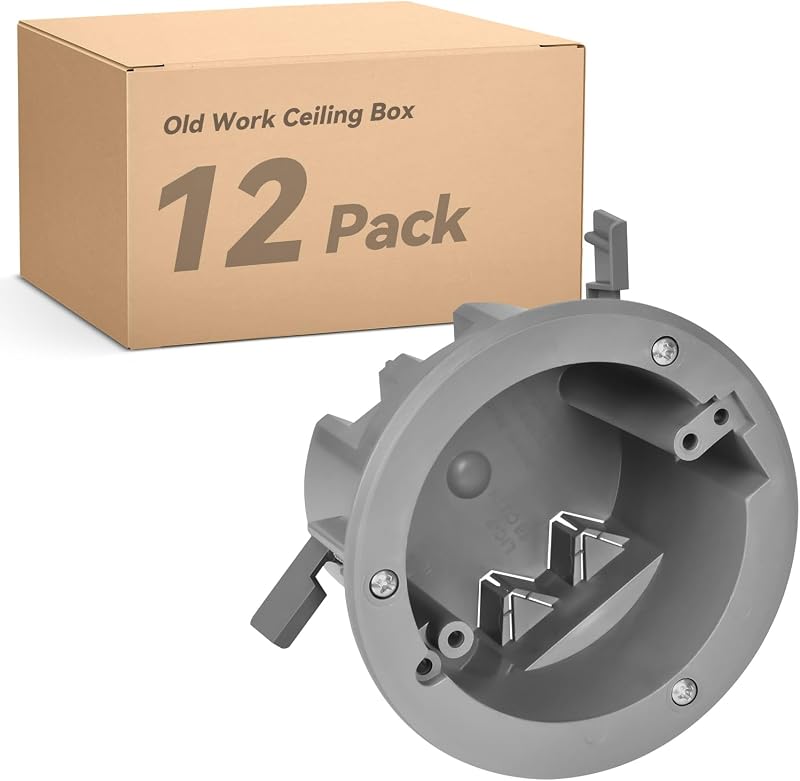 Caja techo 4" redonda 18" cúbicas PVC UL pack 12"
