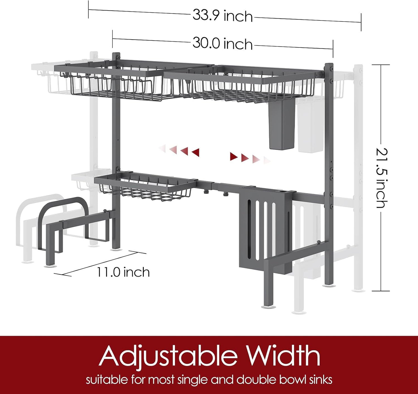 Escurridor platos acero inox 2 niveles con cubiertos
