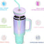 Vaso acero inox 40oz con asa pajita tapa roscada portavasos
