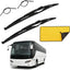 2 Limpiaparabrisas 36" para RV y autobús con goma y toalla