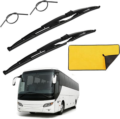 2 Limpiaparabrisas 36" para RV y autobús con goma y toalla