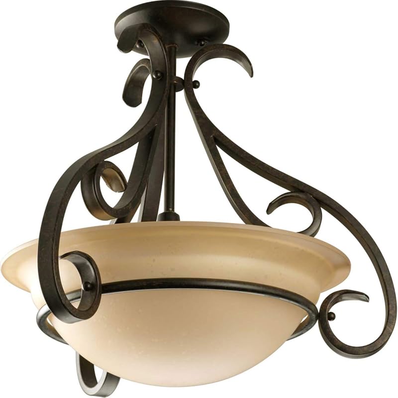 Colgante vestíbulo 3 luces bronce forjado