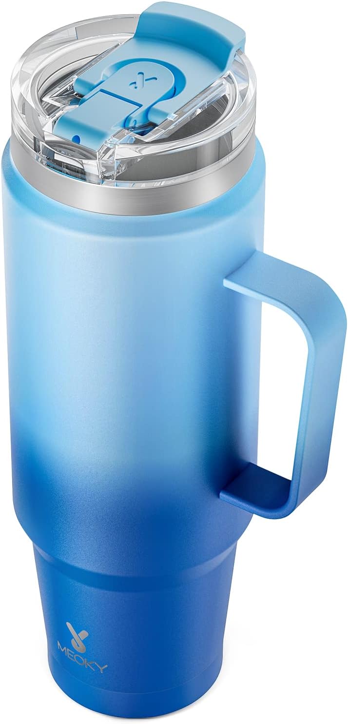 Vaso acero inox 40oz con asa tapa 2en1 térmico 34h frío