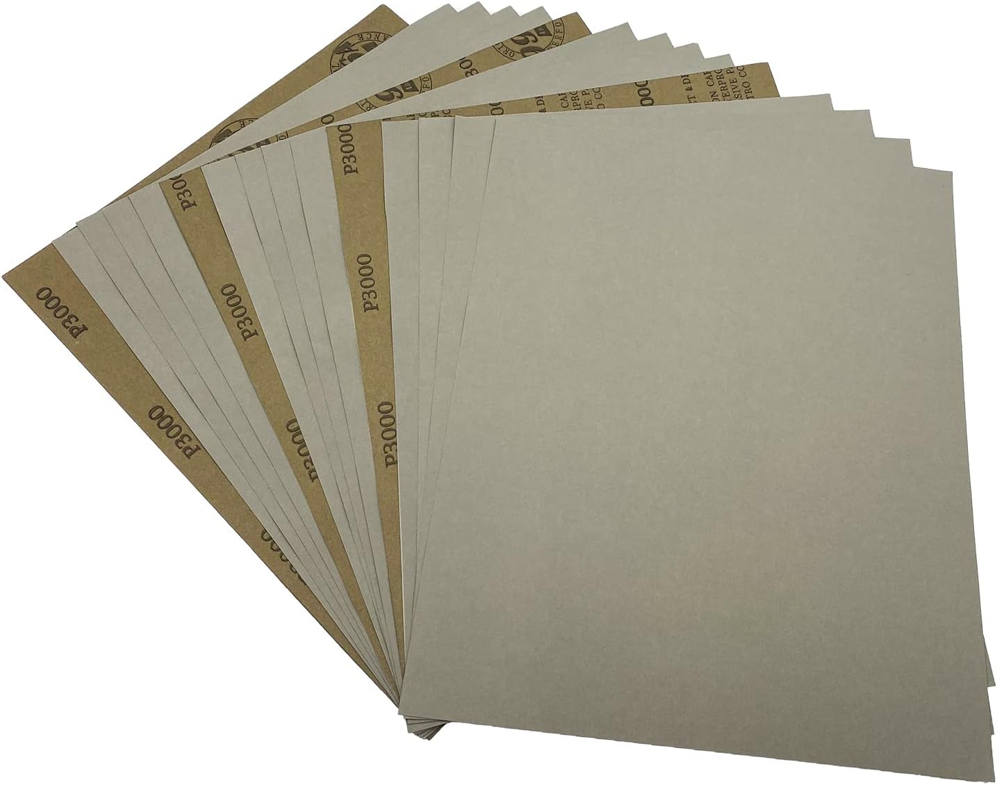Papel lija 3000 grano 9x11pulg 15pzas carburo silicio madera metal
