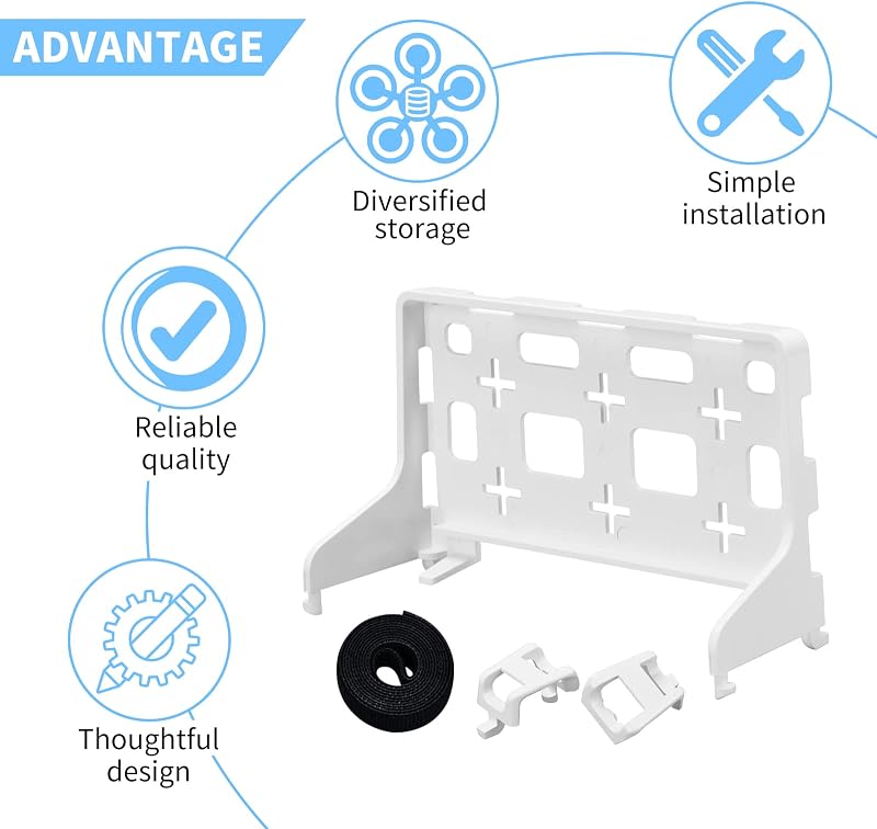 Soporte universal para estantes plástico blanco 20lb