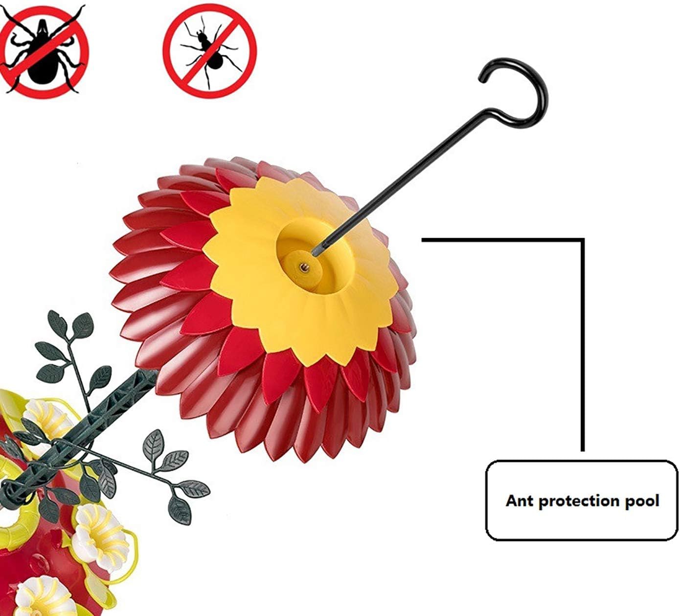 Cubierta protectora comedero pájaros 8pulg deflector rojo