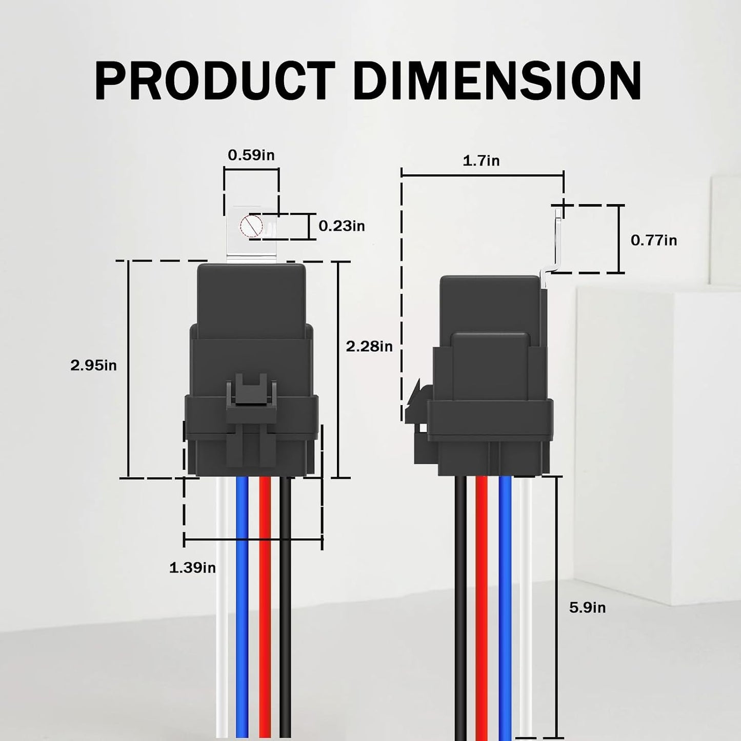 Relé automotriz 40/30AMP 12V CC impermeable set 5
