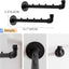 Barra ropa pared metal resistente 6 unidades