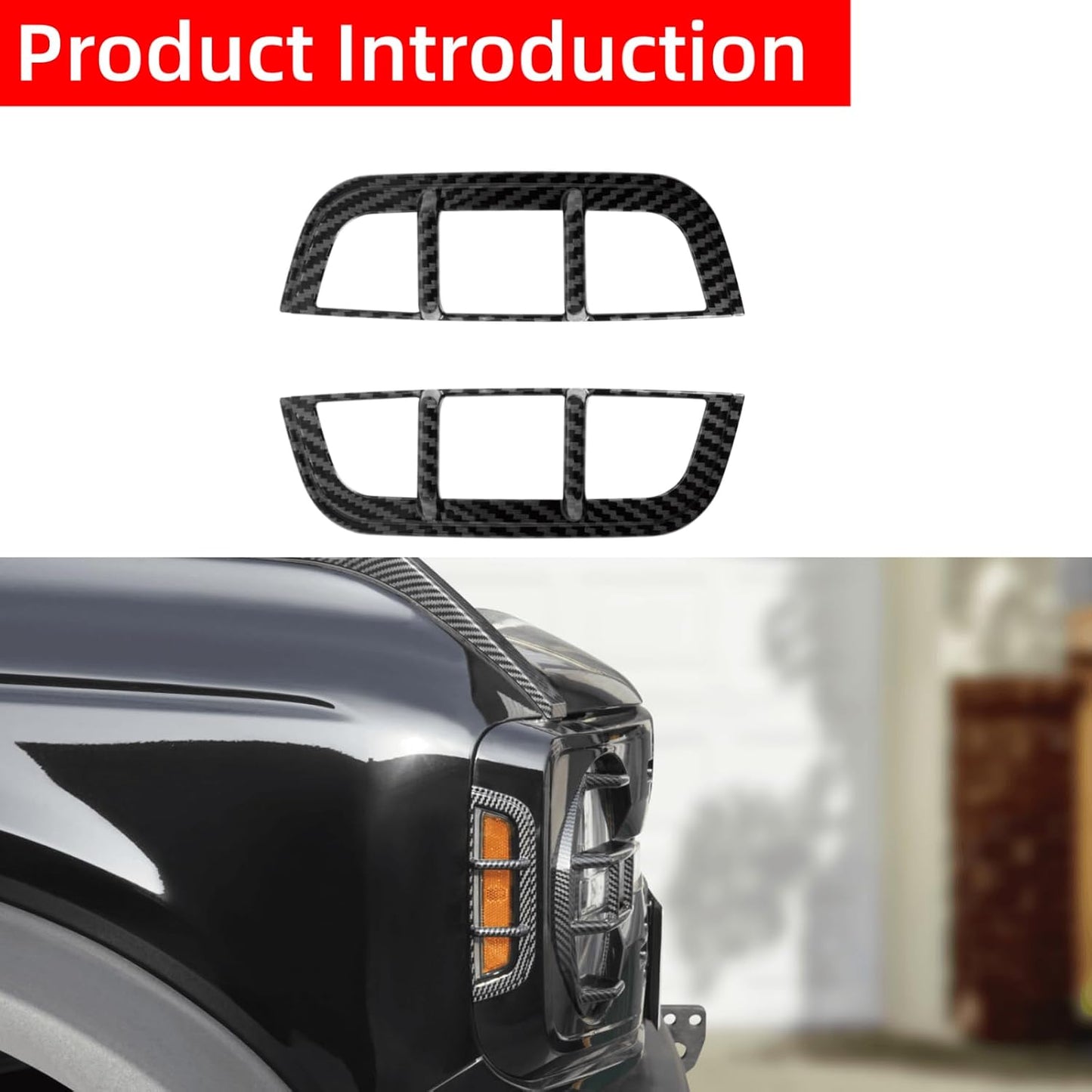 Cubierta faro Bronco 2021-23 fibra kit protector