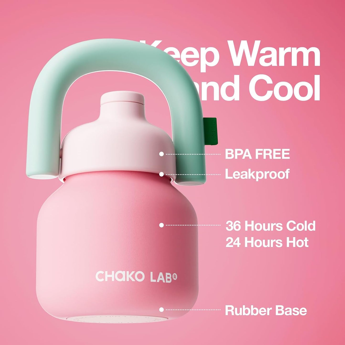 Botella agua acero inox con pajita 33oz rosa y rojo