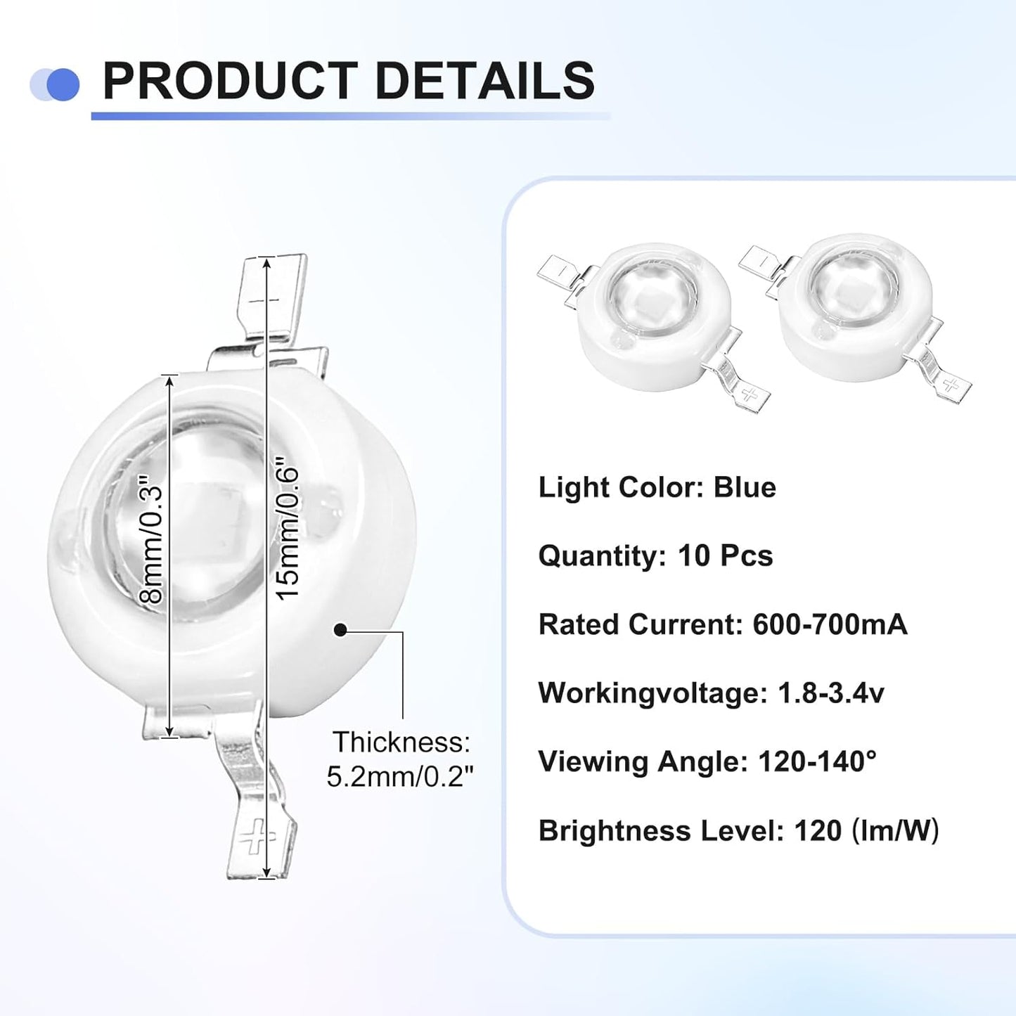 Lámpara LED COB 10 Pzas para Hogar y Estudio