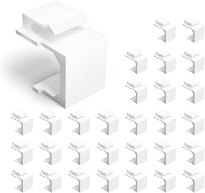 30 Insertos Conector Keystone Blanco para Placa Pared