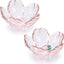 2 Bandejas Cristal Rosa para Joyas Anillos Aretes