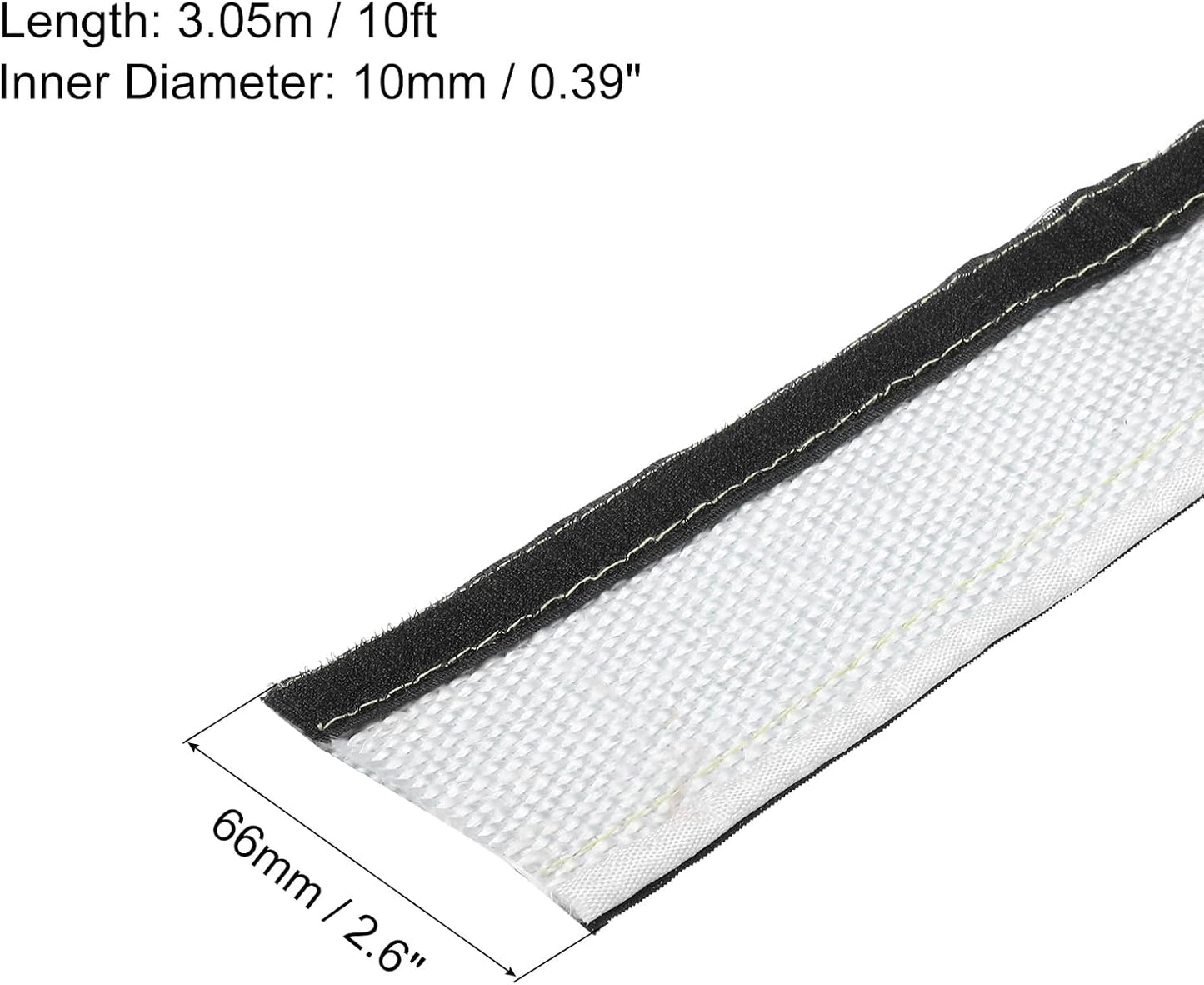 Cubierta calor aluminizada 3/8x10ft fibra vidrio cables