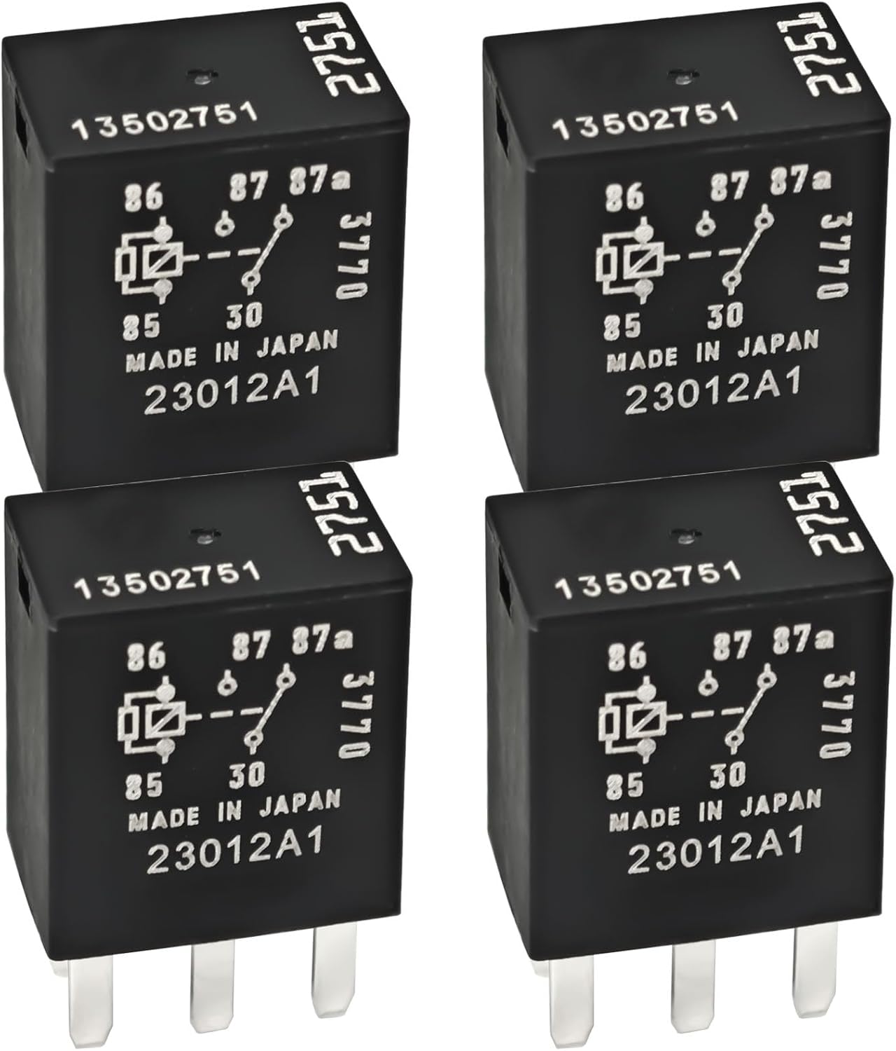 Relé automotriz 12V 35A pack 4 comp Buick Chevrolet