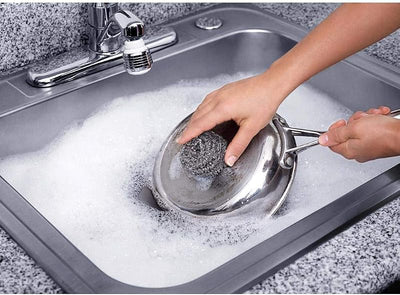 Esponjas acero inox 3 pzas para cocina platos ollas